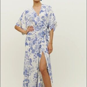 Reformation Blue and White Floral Maxi Dress